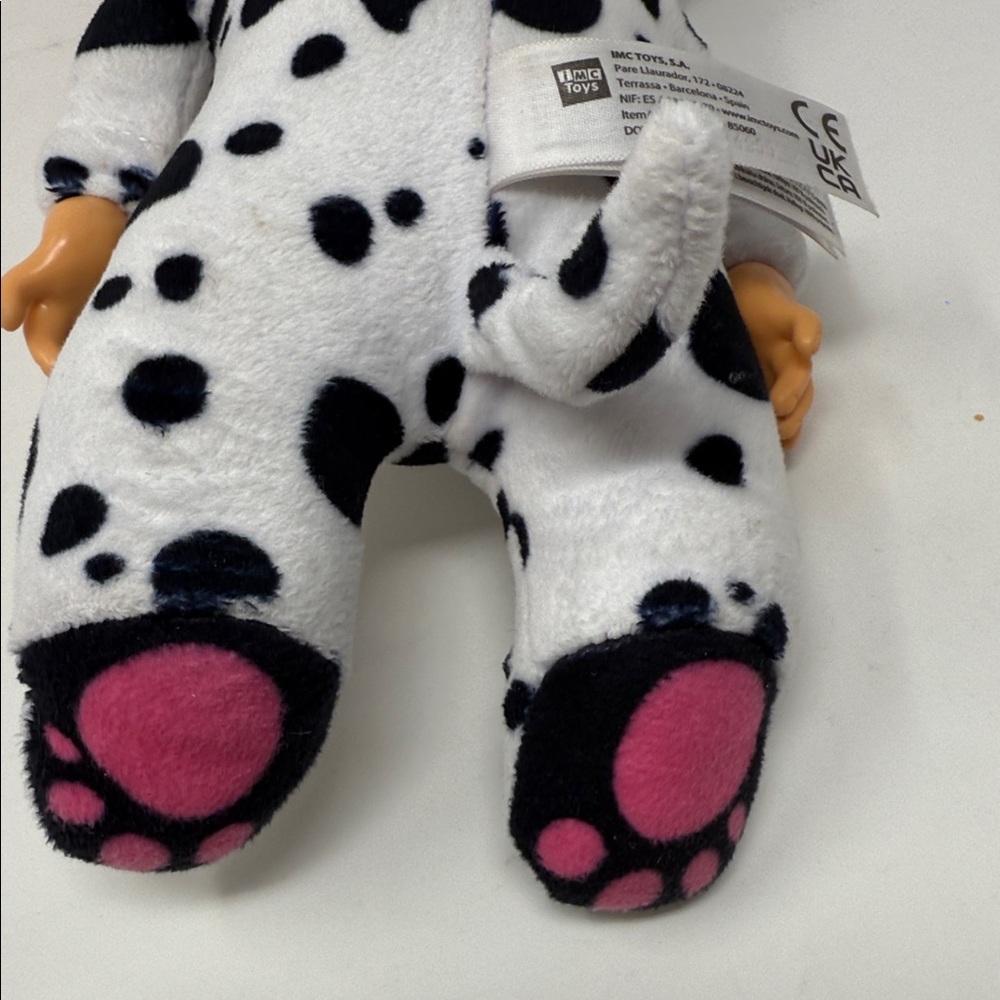Dalmatian Cry Babies Tint Cuddles DOTTY Baby Doll with Pacifier 10” - Picture 6 of 8